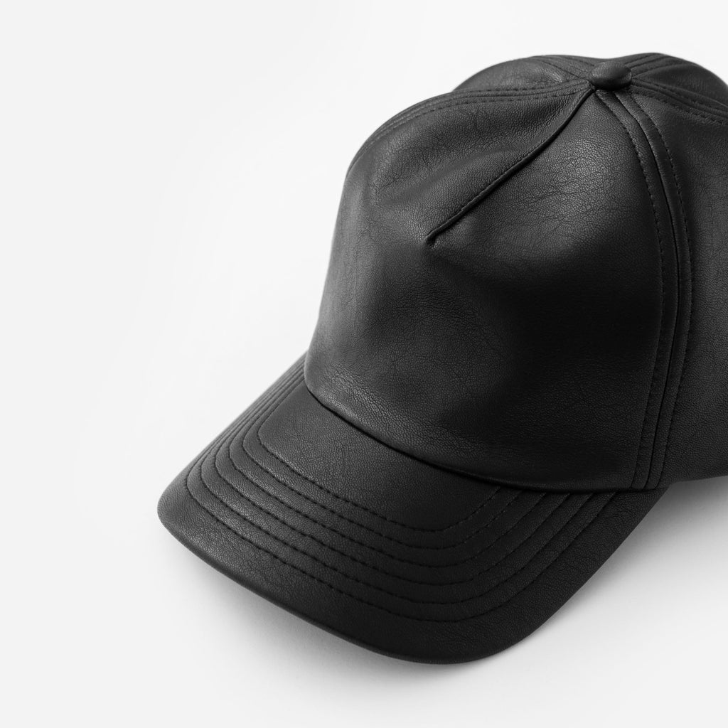 Faux Lambskin Trucker Hat