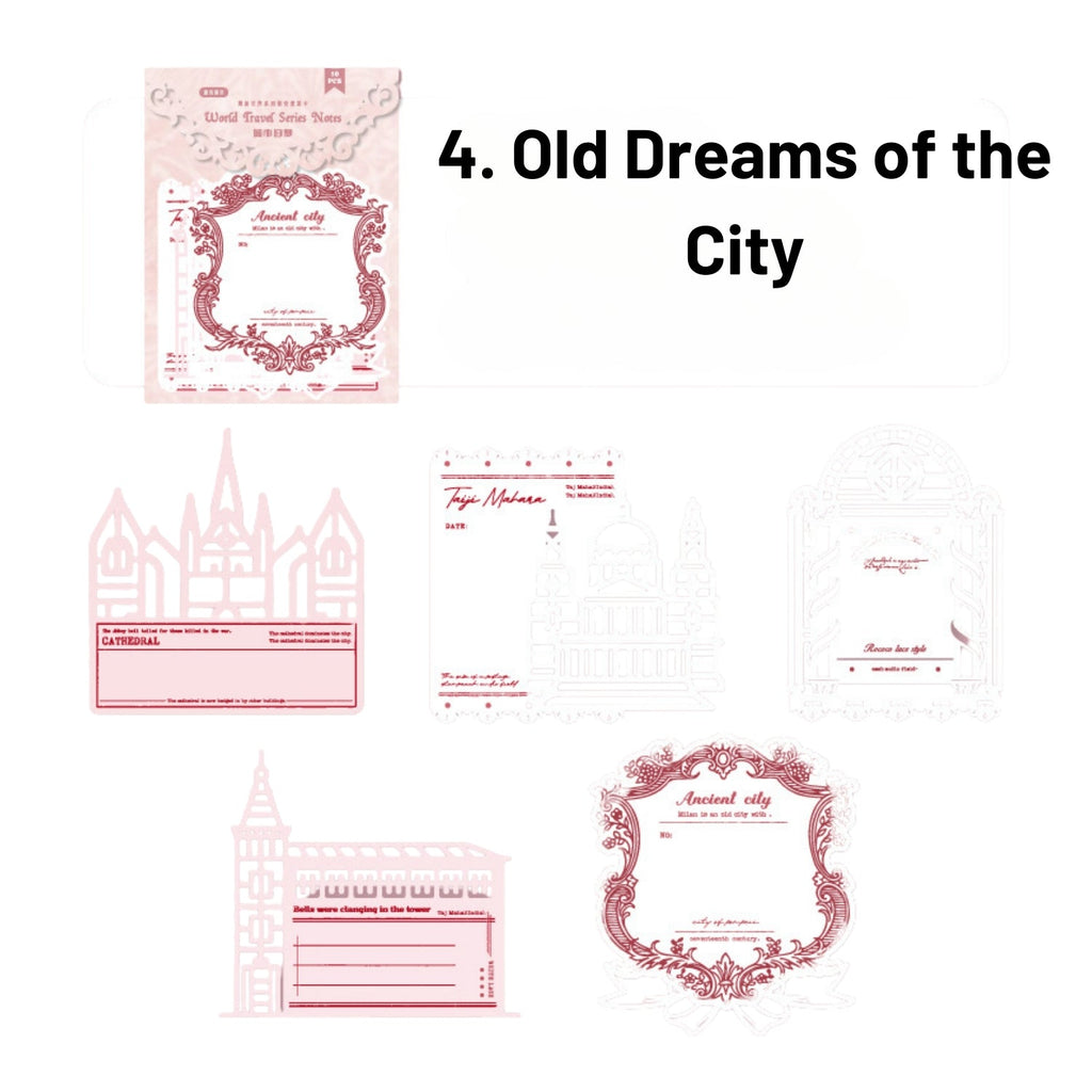 Around the World Series Vintage Hollow Note Cards