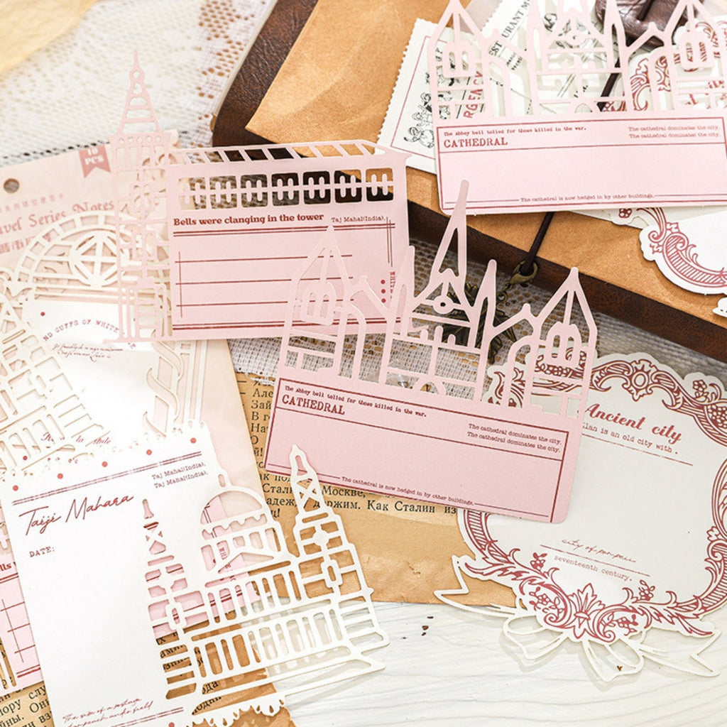 Around the World Series Vintage Hollow Note Cards