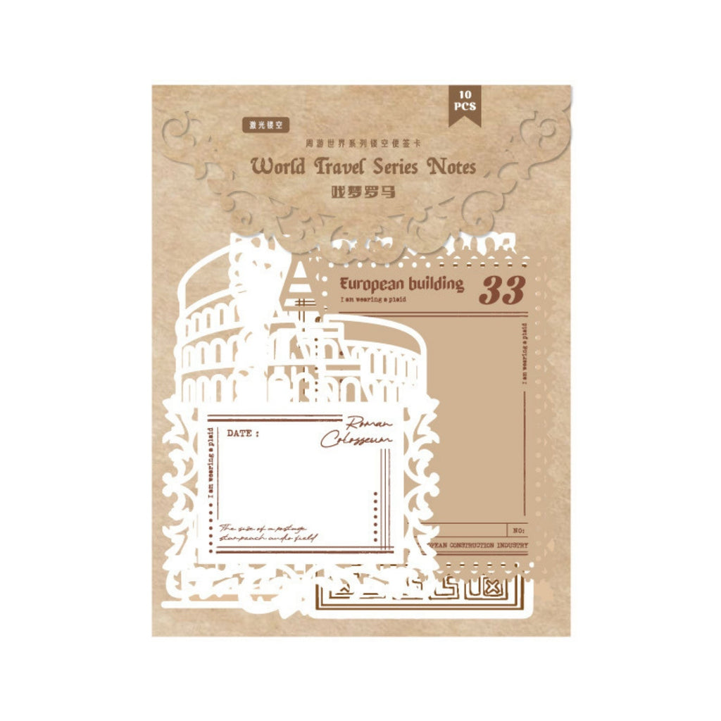 Around the World Series Vintage Hollow Note Cards