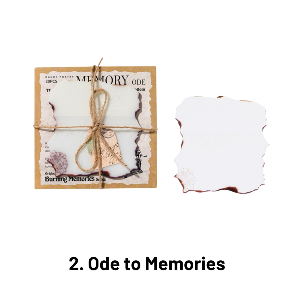 Burning Memories Series Transparent Burnt Sticky Notes