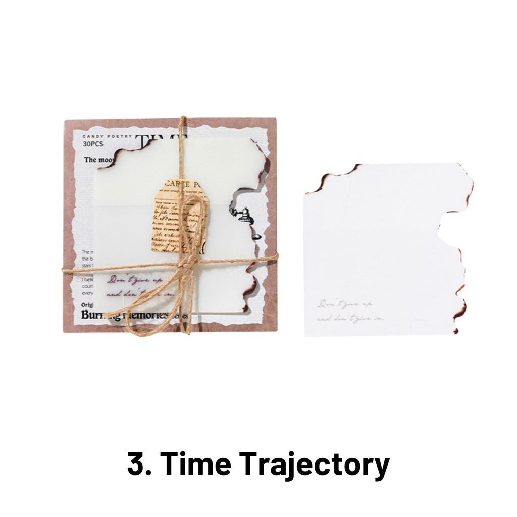 Burning Memories Series Transparent Burnt Sticky Notes