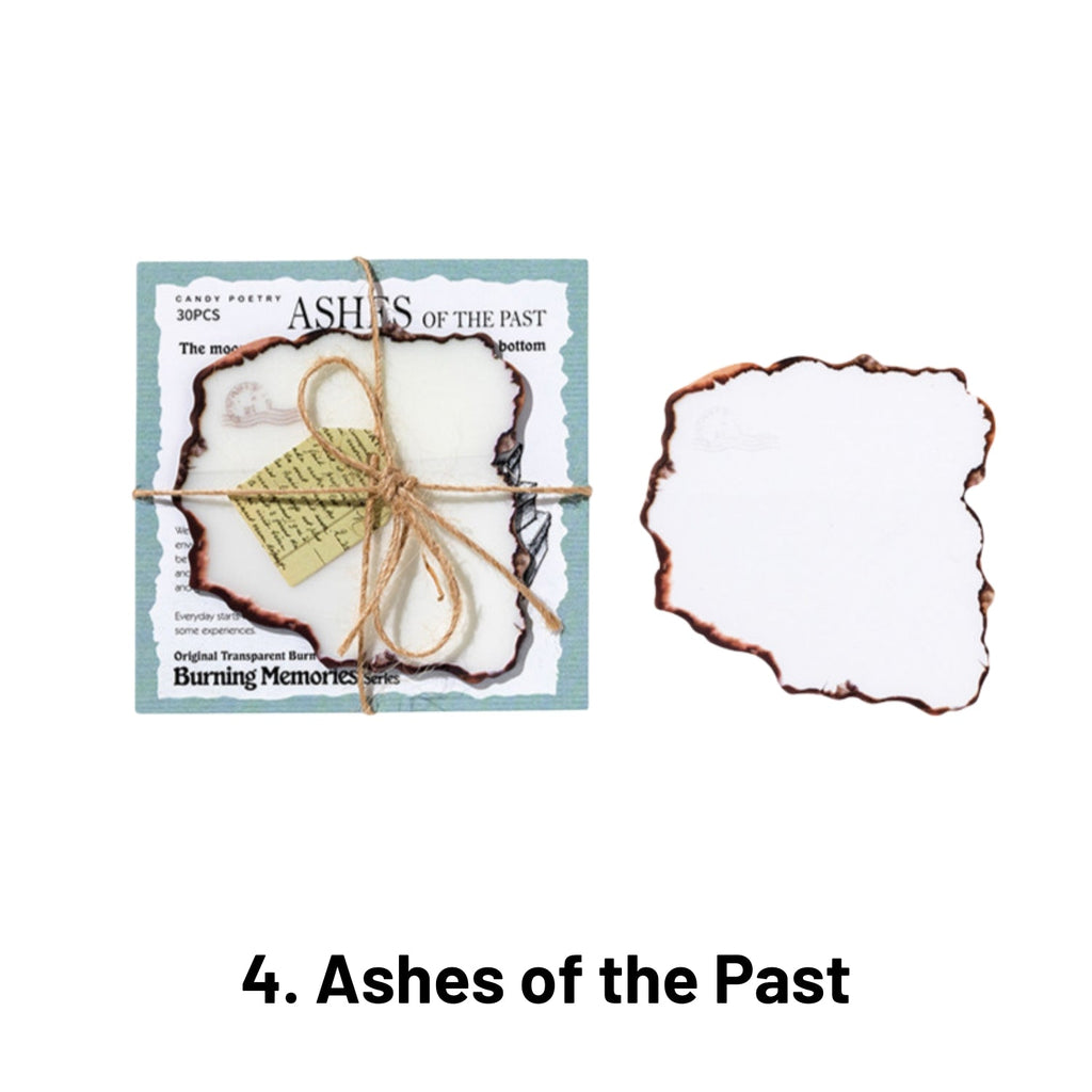 Burning Memories Series Transparent Burnt Sticky Notes