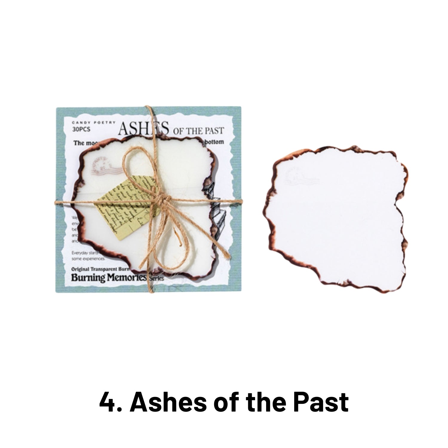 Burning Memories Series Transparent Burnt Sticky Notes