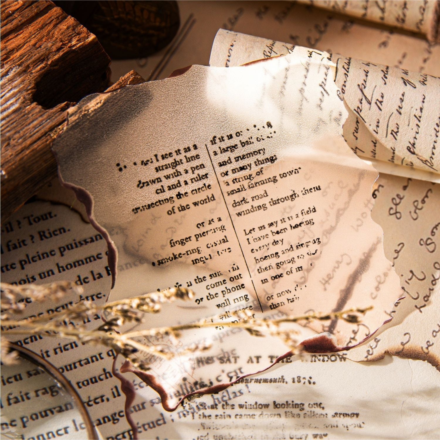 Burning Memories Series Transparent Burnt Sticky Notes