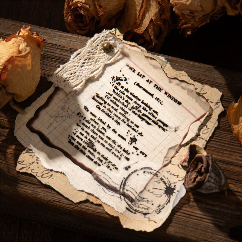 Burning Memories Series Transparent Burnt Sticky Notes