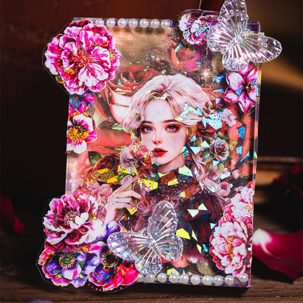 Dark Night Goddess Series Shell Light Dual Material Character Theme Sticker Pack