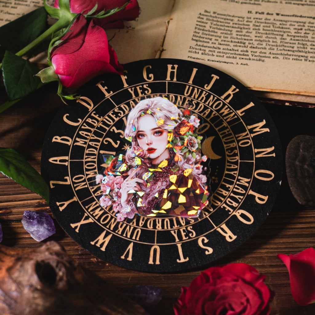 Dark Night Goddess Series Shell Light Dual Material Character Theme Sticker Pack