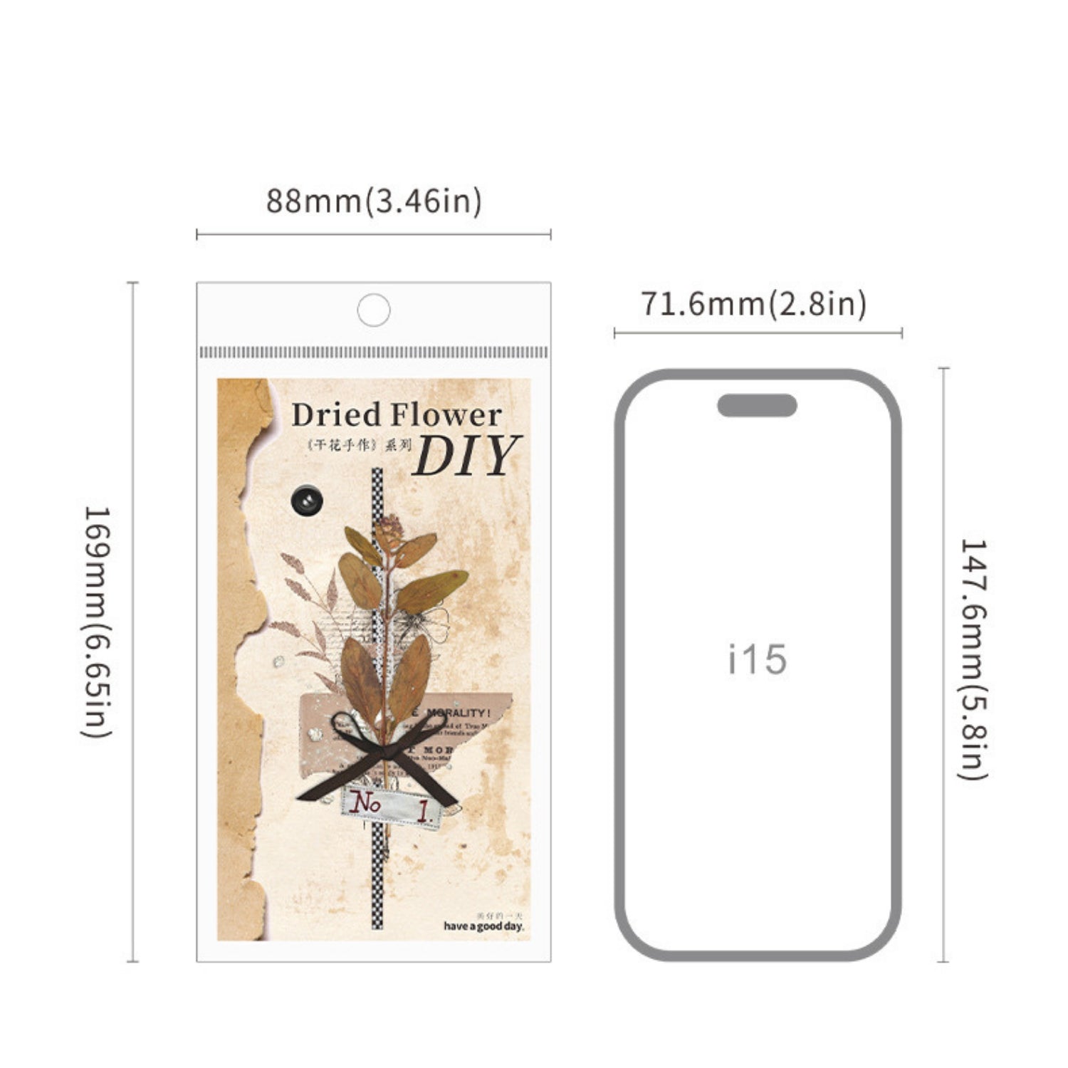 Dried Flower Handmade Series Simulated Dried Flower Material Stickers