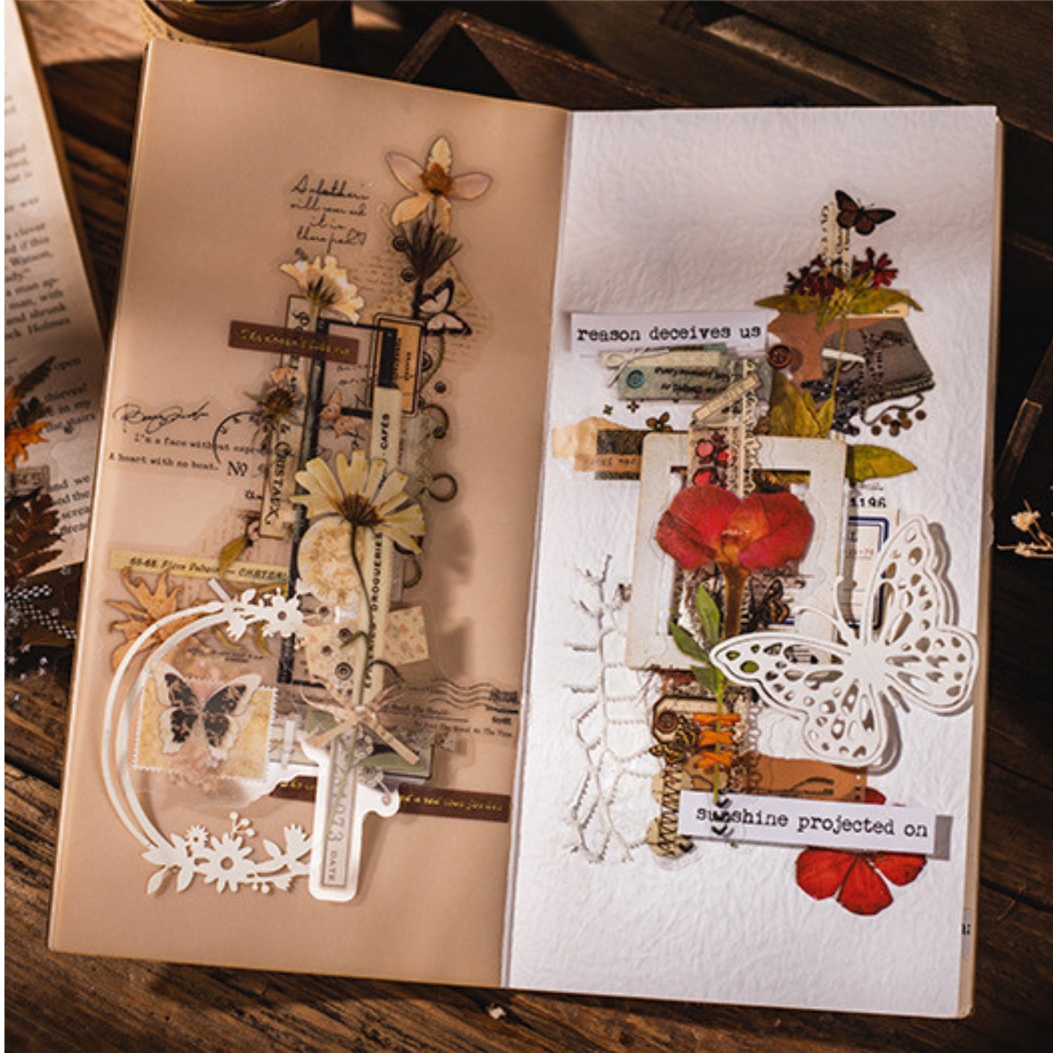 Dried Flower Handmade Series Simulated Dried Flower Material Stickers