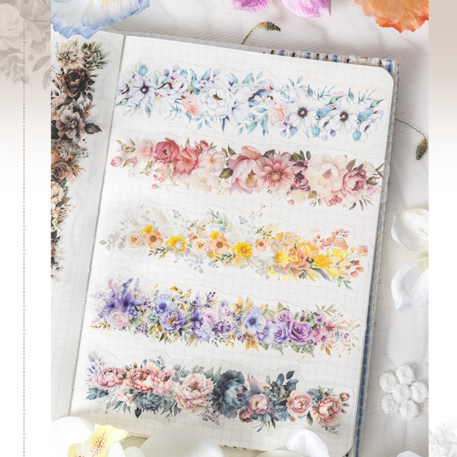 Encounter A Sea Of Flowers Series Gorgeous Flowers And Plants Sticker Pack