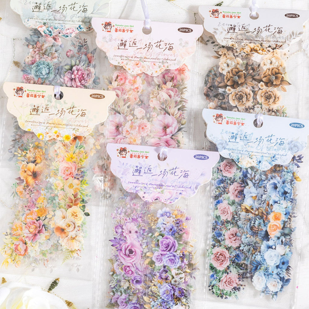 Encounter A Sea Of Flowers Series Gorgeous Flowers And Plants Sticker Pack