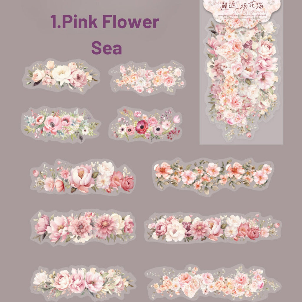 Encounter A Sea Of Flowers Series Gorgeous Flowers And Plants Sticker Pack