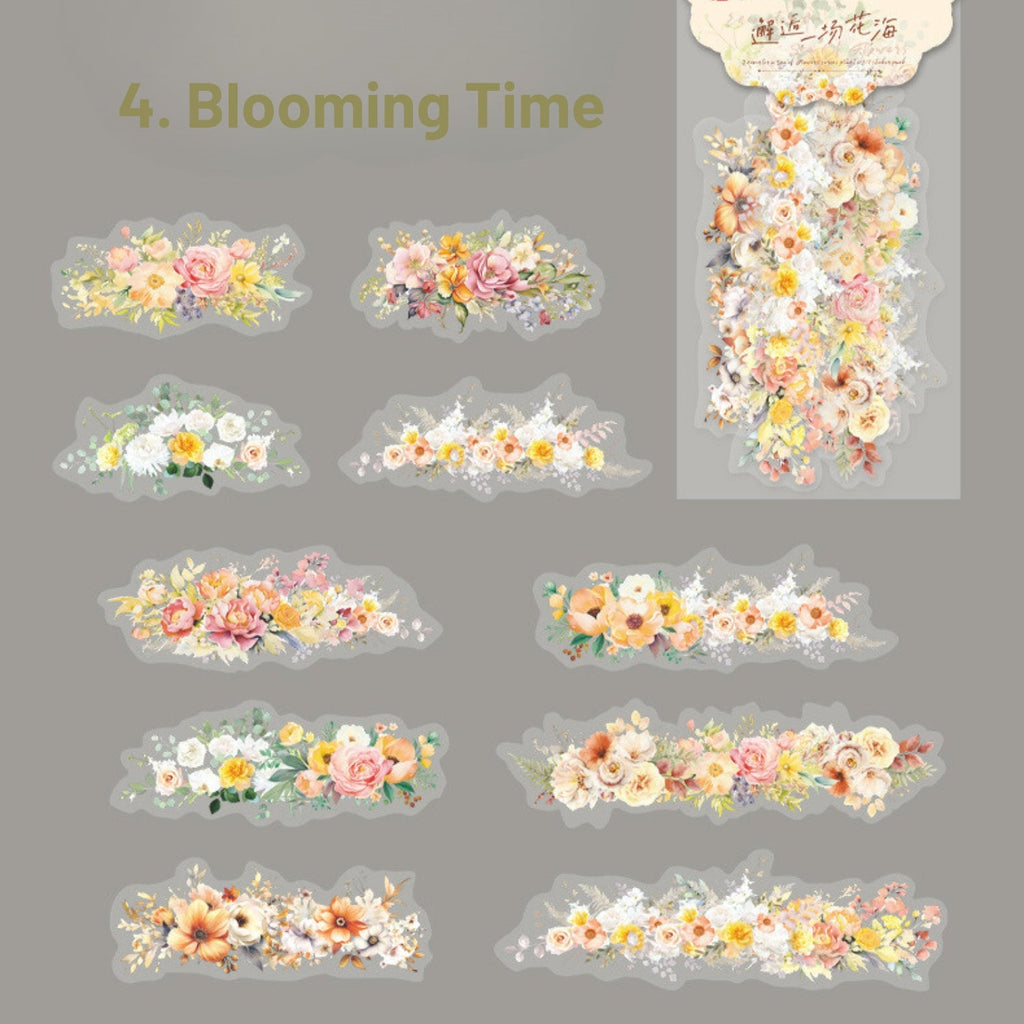 Encounter A Sea Of Flowers Series Gorgeous Flowers And Plants Sticker Pack