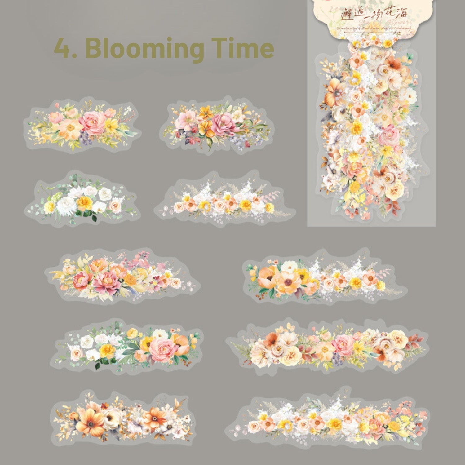 Encounter A Sea Of Flowers Series Gorgeous Flowers And Plants Sticker Pack