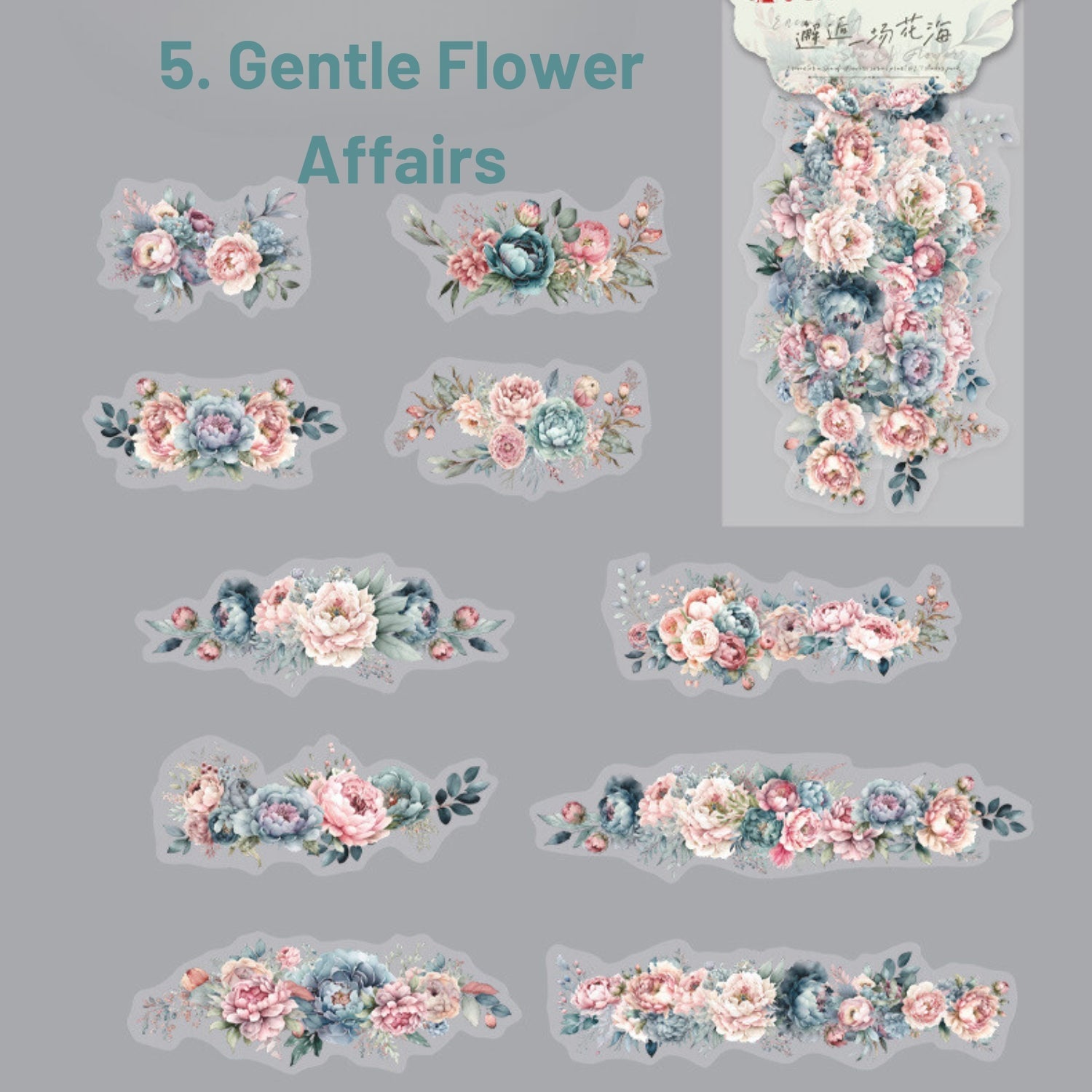 Encounter A Sea Of Flowers Series Gorgeous Flowers And Plants Sticker Pack