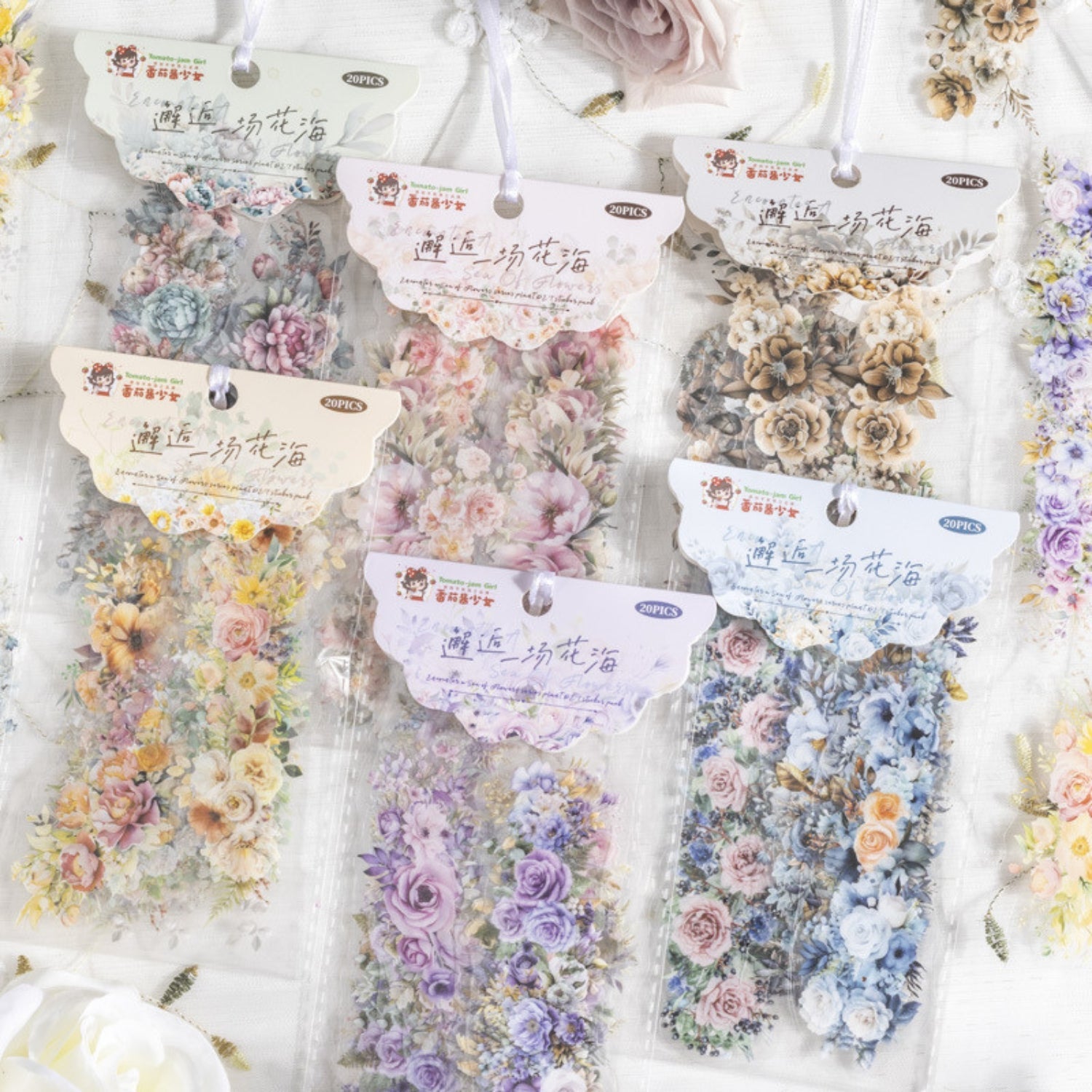 Encounter A Sea Of Flowers Series Gorgeous Flowers And Plants Sticker Pack
