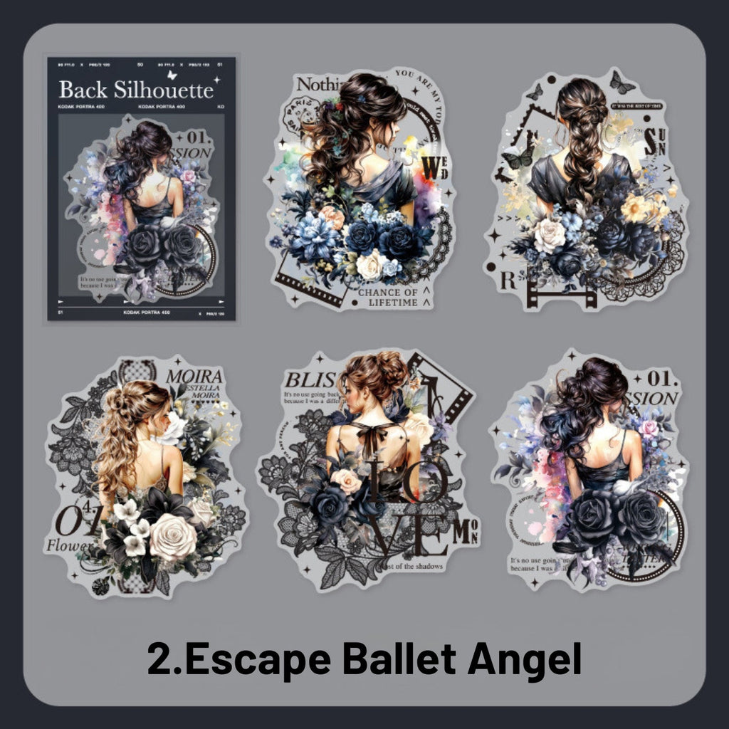 Freeze-frame Back Series Character Material Sticker Pack