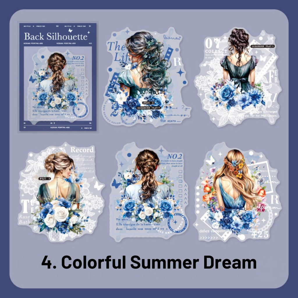 Freeze-frame Back Series Character Material Sticker Pack