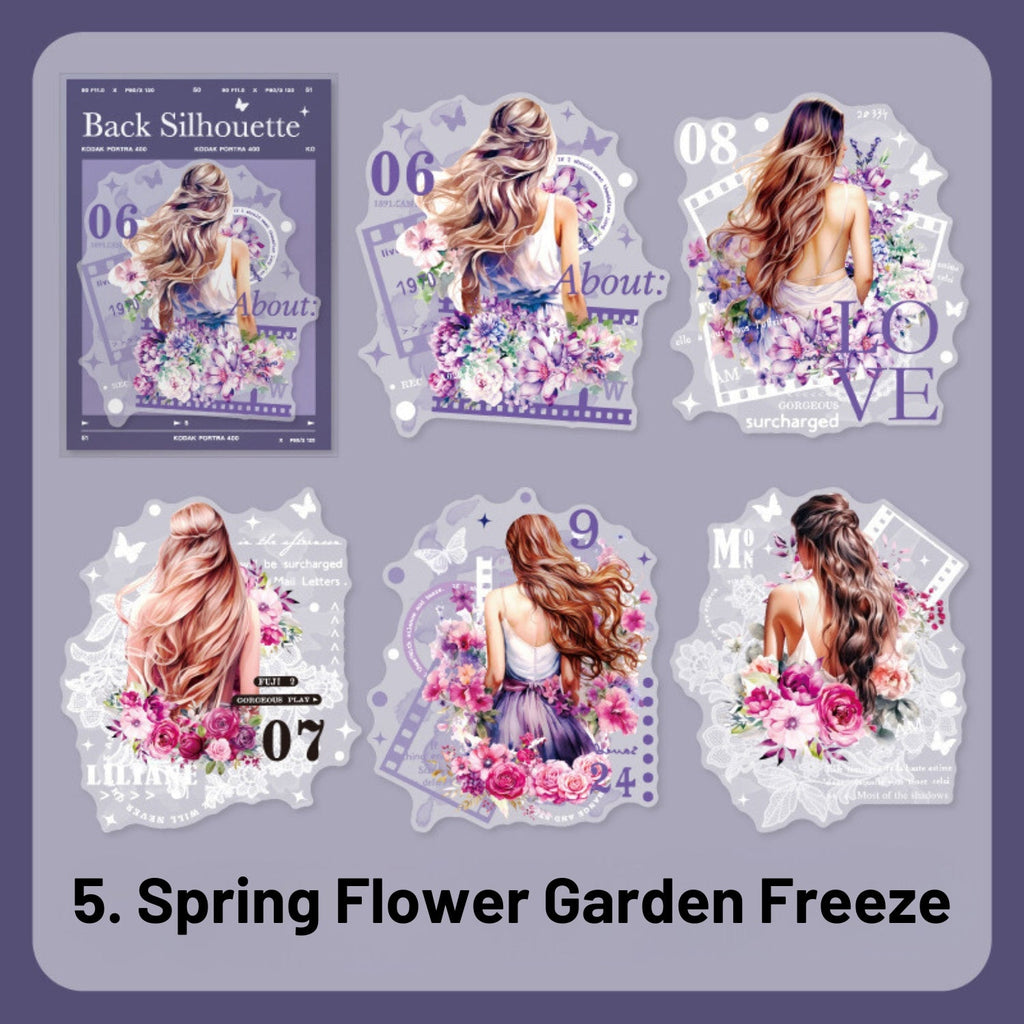 Freeze-frame Back Series Character Material Sticker Pack