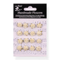 Little Birdie Beaded Micro Roses Paper Flowers - Ivory Pearl 16/Pkg