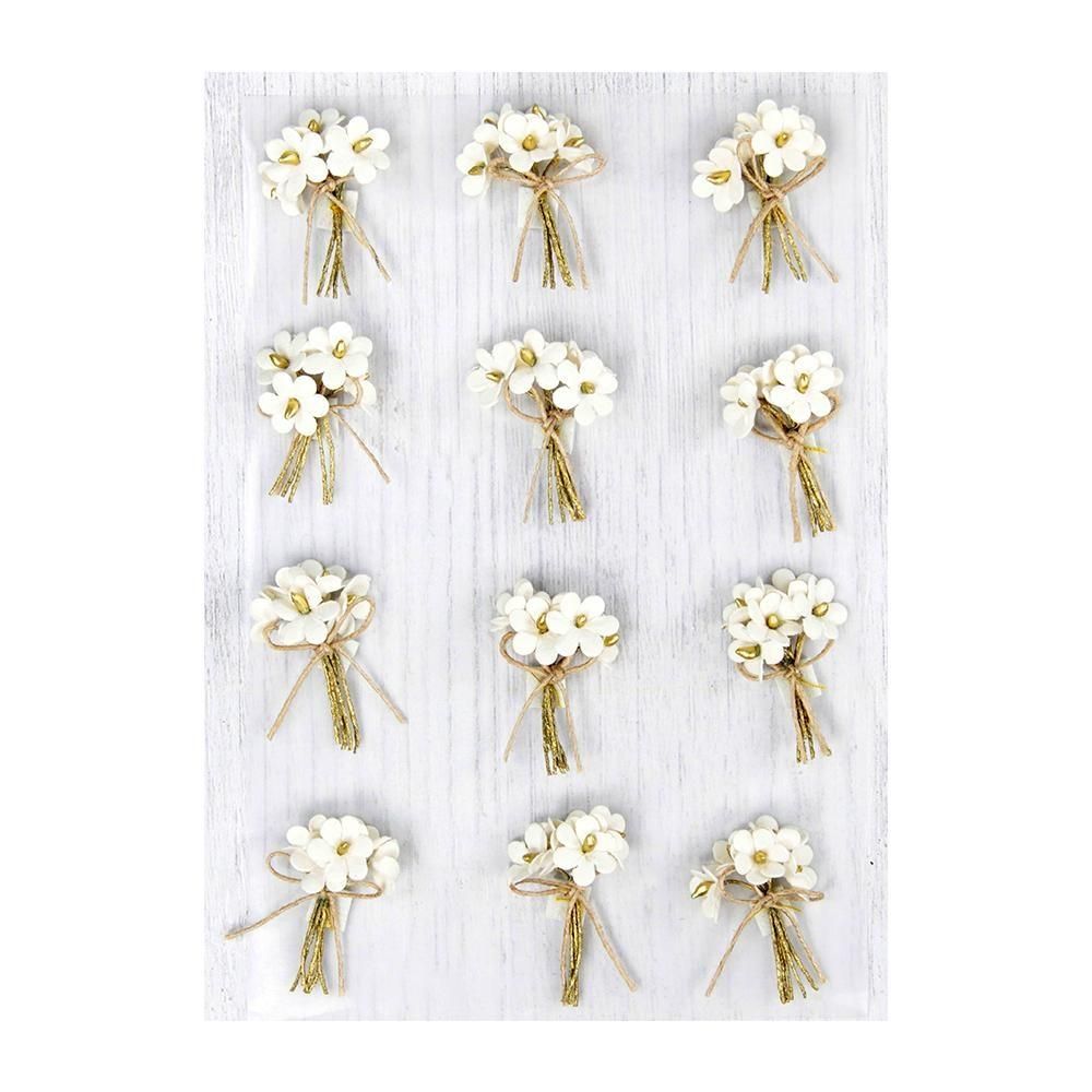 Little Birdie Paper Bouquet - Moon Light 12/Pkg