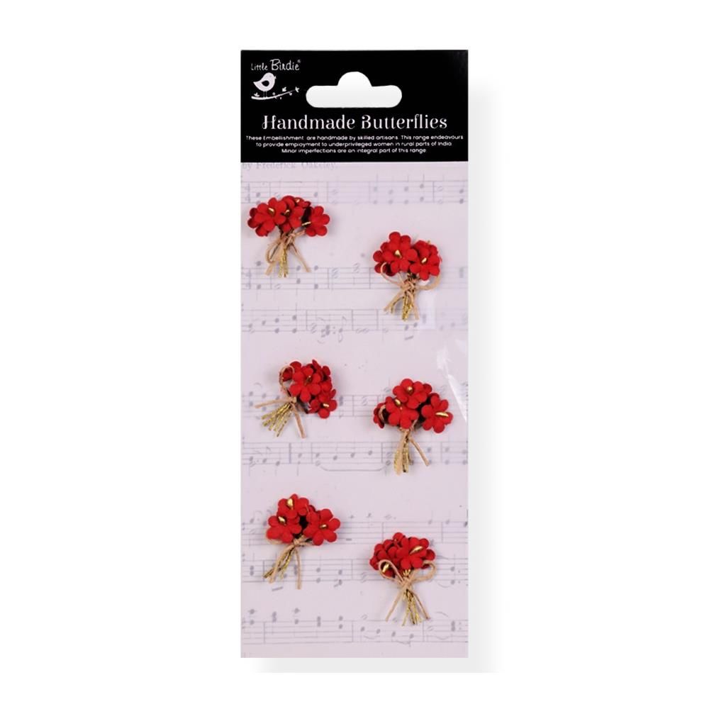 Little Birdie Paper Bouquet - Precious Pink 6/Pkg