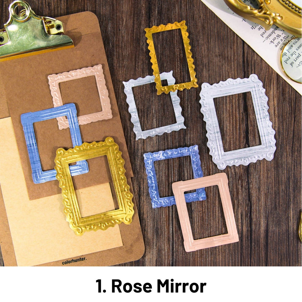 Metal Mirror Series Frame Theme Stickers