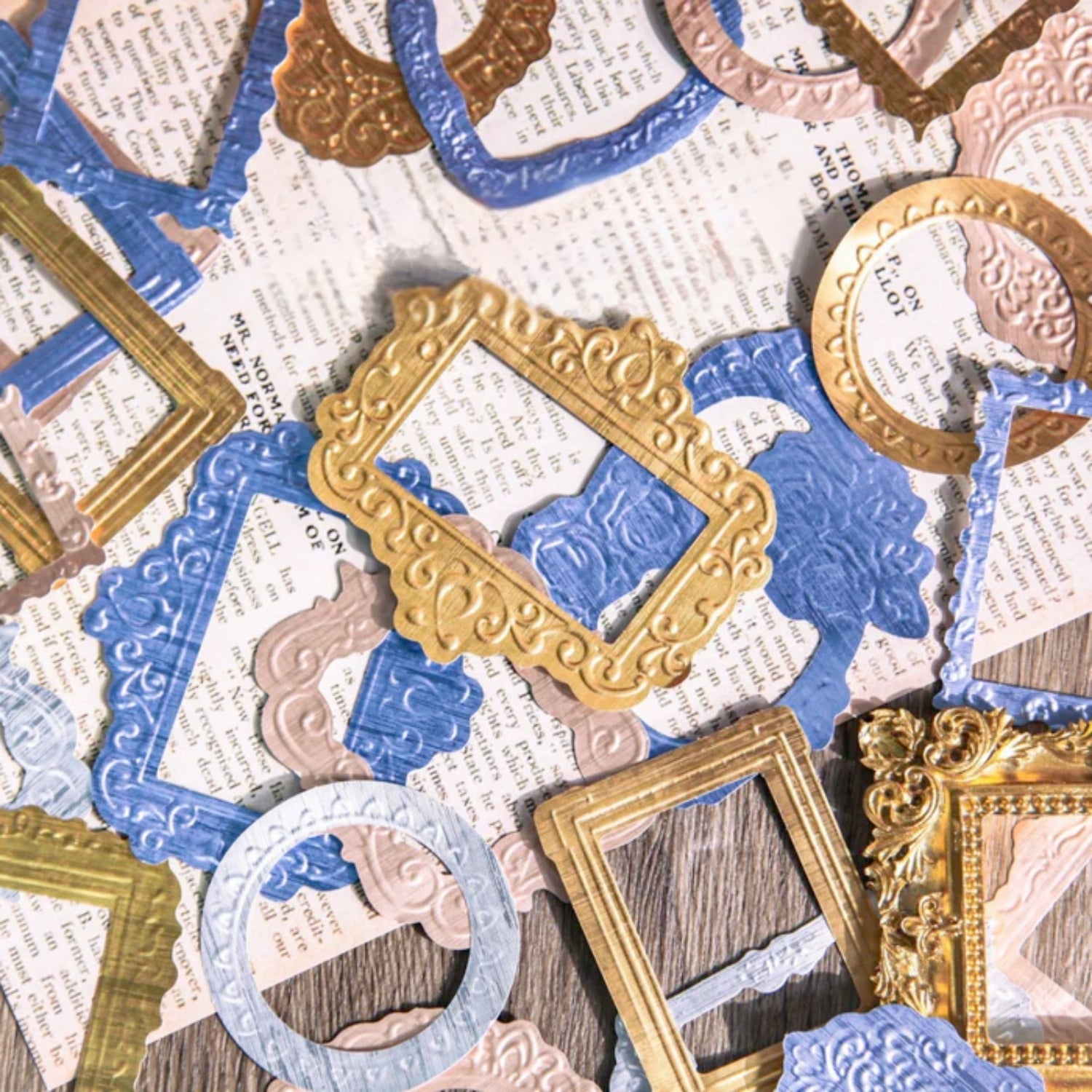Metal Mirror Series Frame Theme Stickers