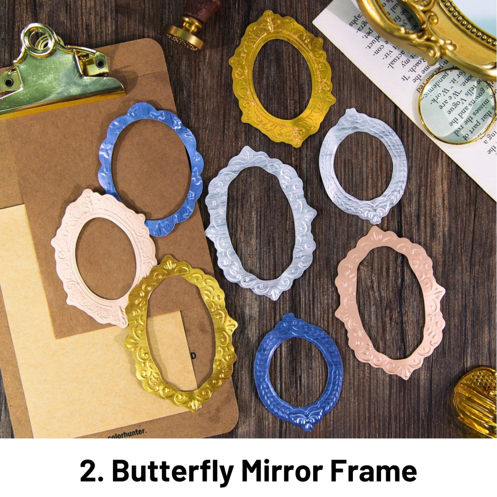 Metal Mirror Series Frame Theme Stickers