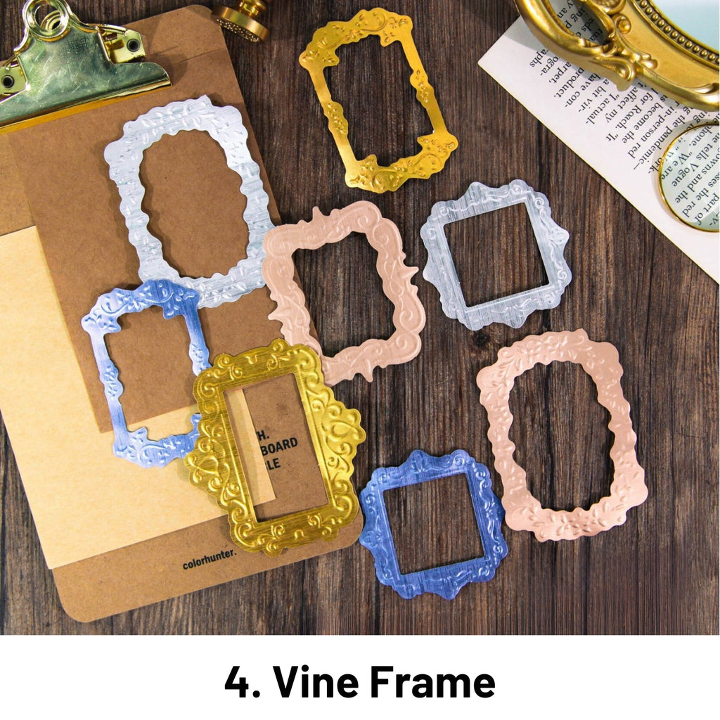 Metal Mirror Series Frame Theme Stickers