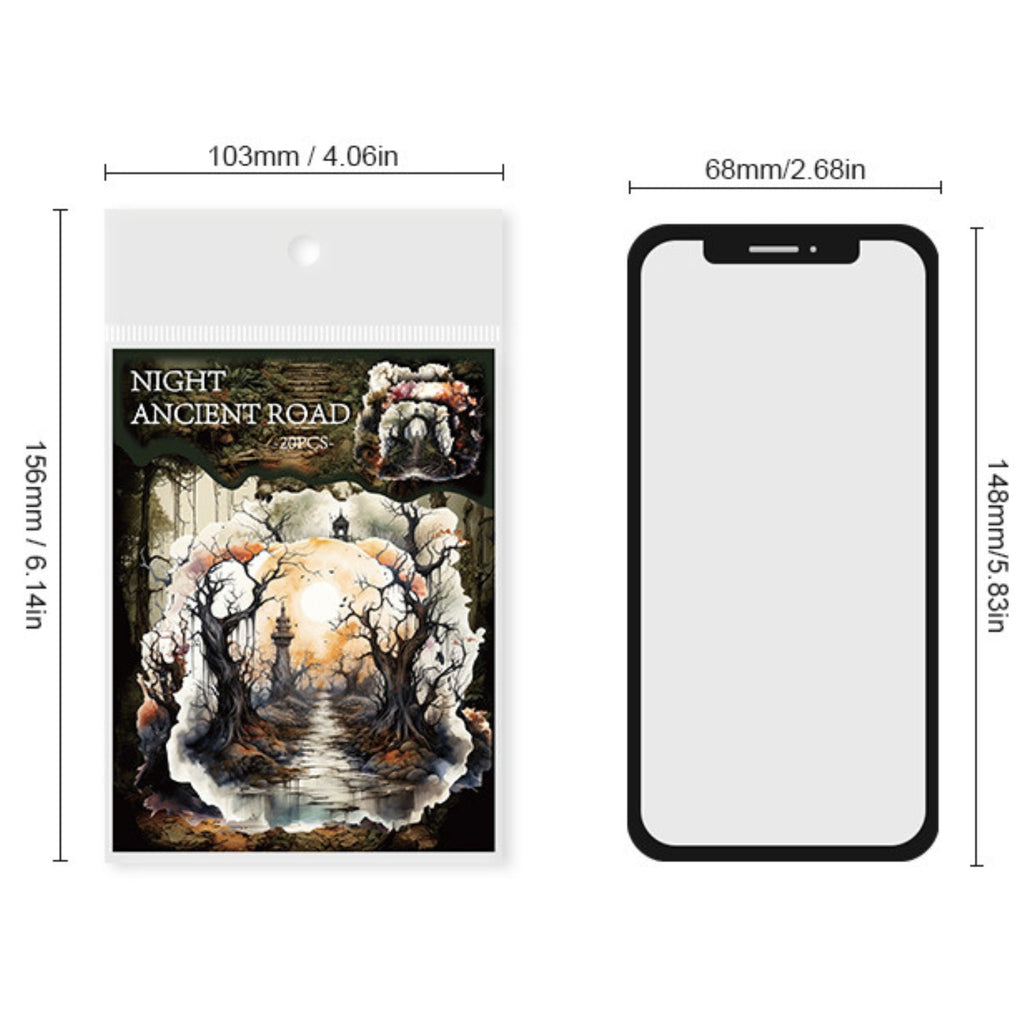 Mist Tales Series Creative Retro PET Clear Sticker Pack
