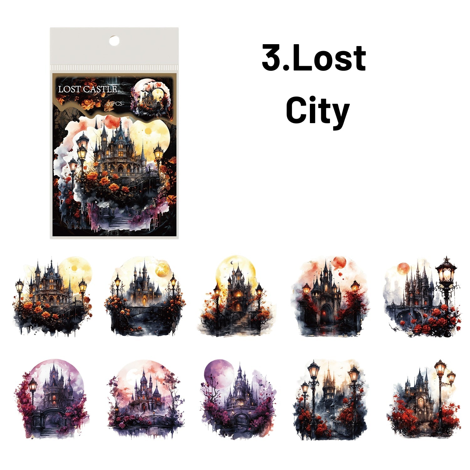 Mist Tales Series Creative Retro PET Clear Sticker Pack