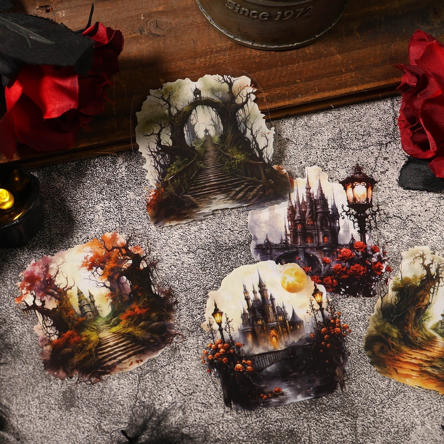 Mist Tales Series Creative Retro PET Clear Sticker Pack
