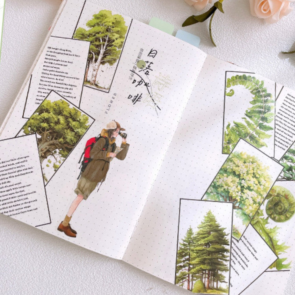 Norwegian Forest Series Green Landscape Sticker Pack