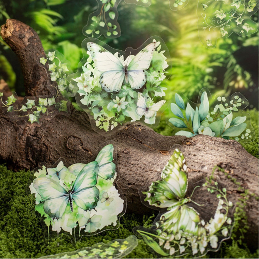 Norwegian Forest Series Green Landscape Sticker Pack