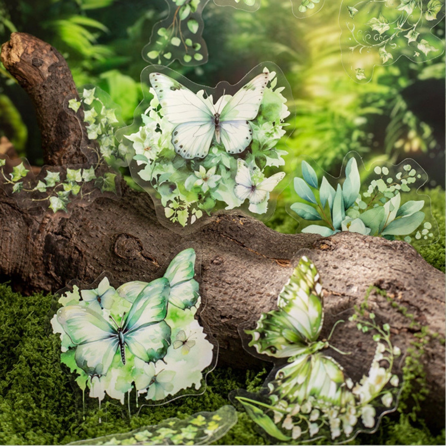 Norwegian Forest Series Green Landscape Sticker Pack