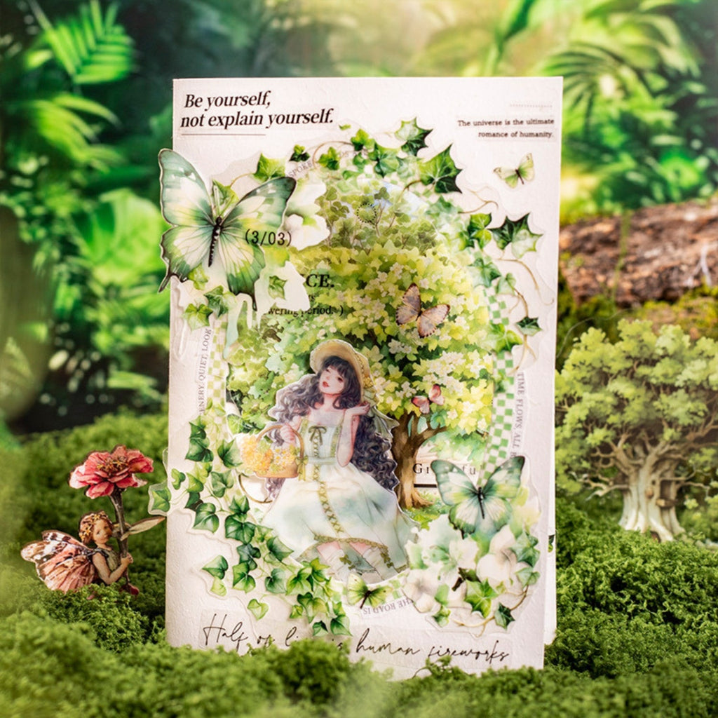 Norwegian Forest Series Green Landscape Sticker Pack