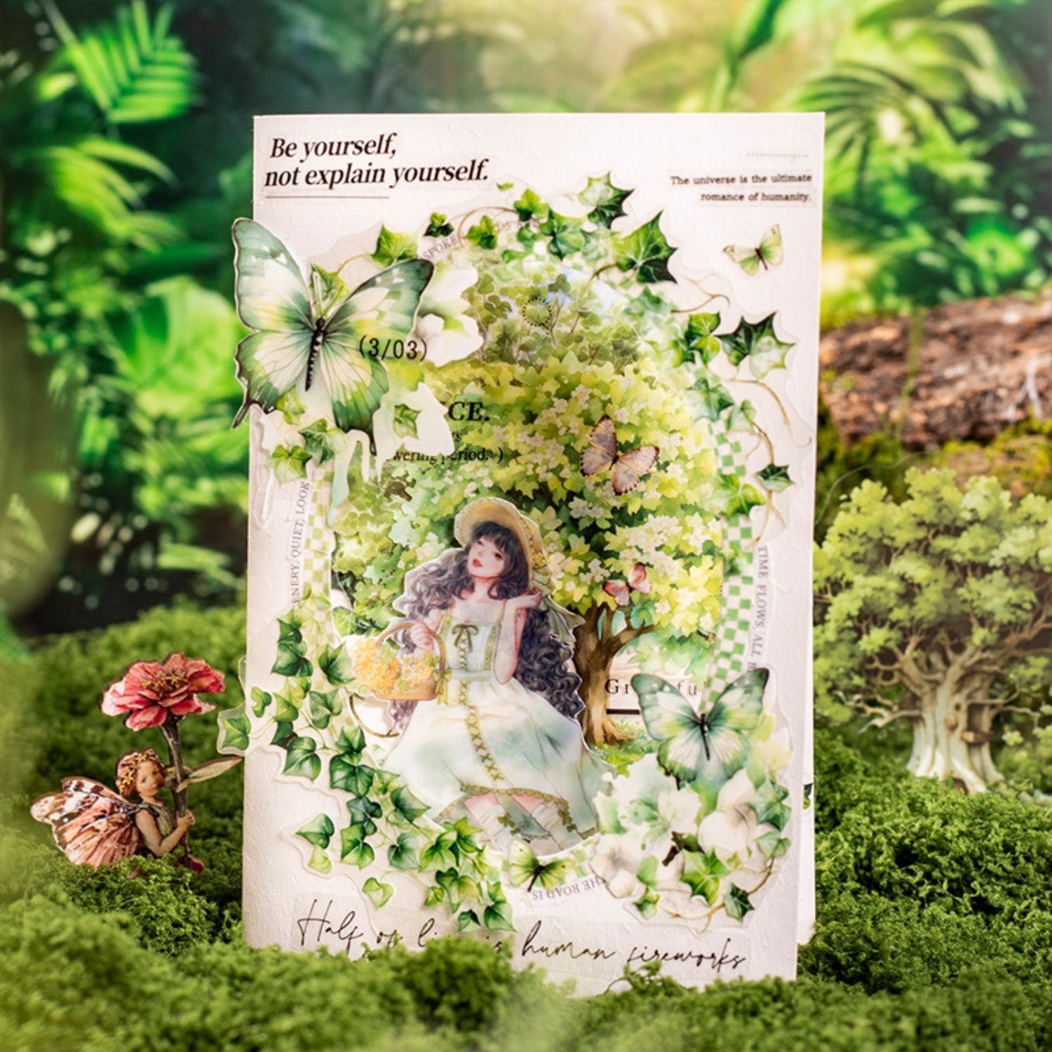 Norwegian Forest Series Green Landscape Sticker Pack