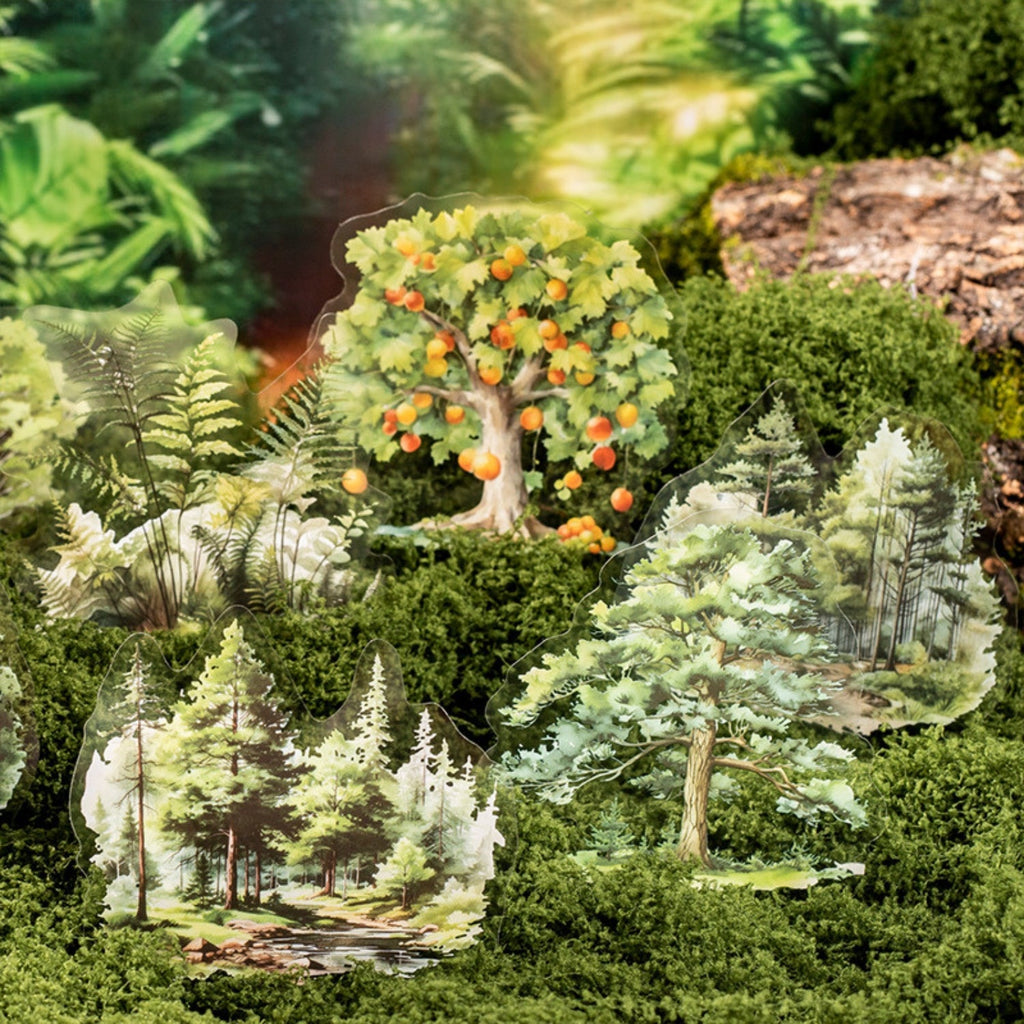Norwegian Forest Series Green Landscape Sticker Pack