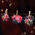 Red and Black Series Shell Light Floral Sticker