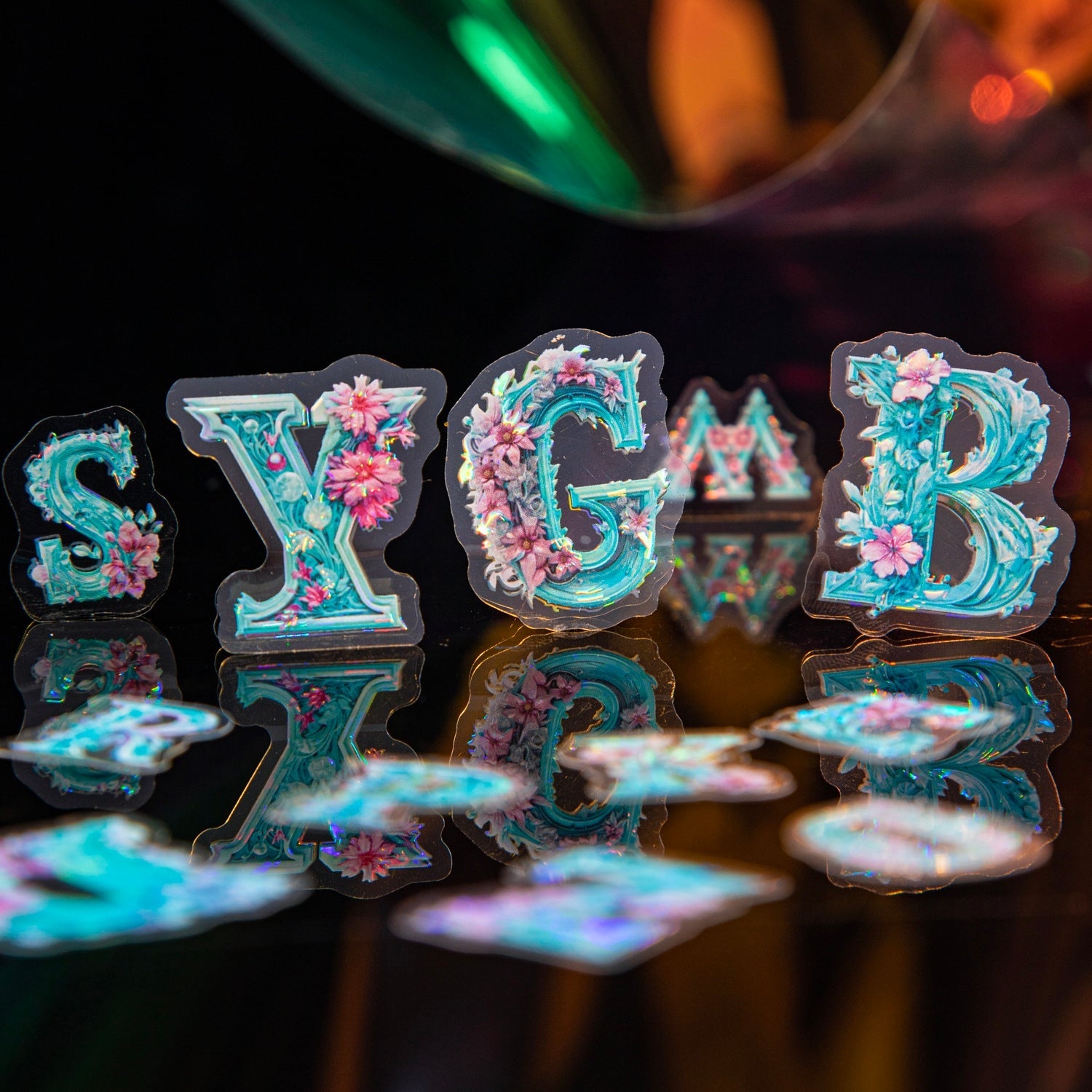 Shell Light Letter Decorative Sticker