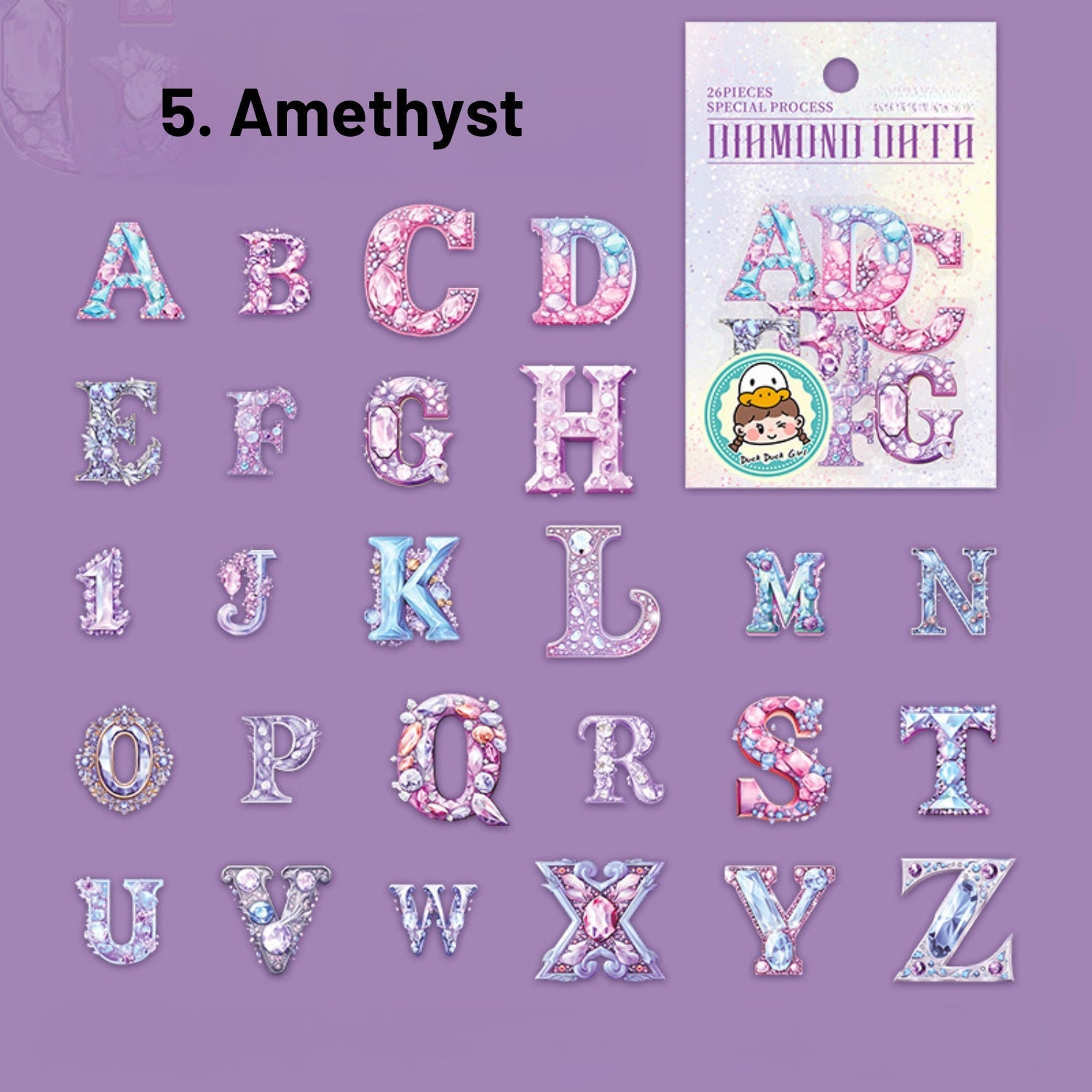 Shell Light Letter Decorative Sticker