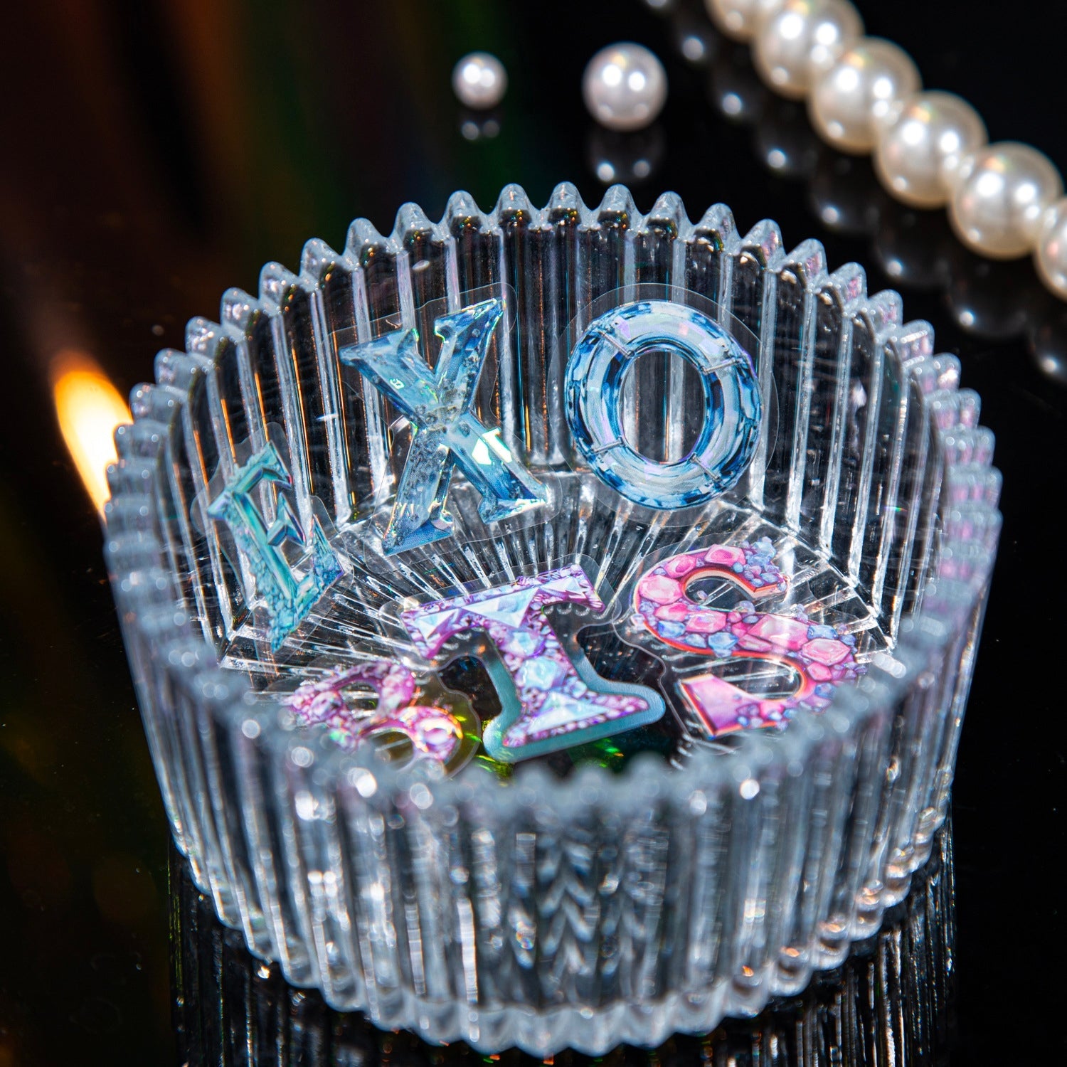 Shell Light Letter Decorative Sticker