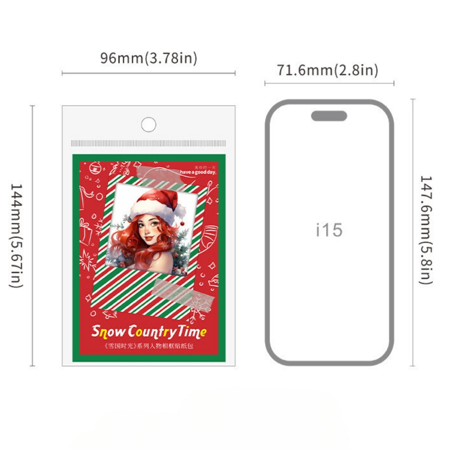 Snow Country Time Series Christmas Polaroid Character Sticker Pack