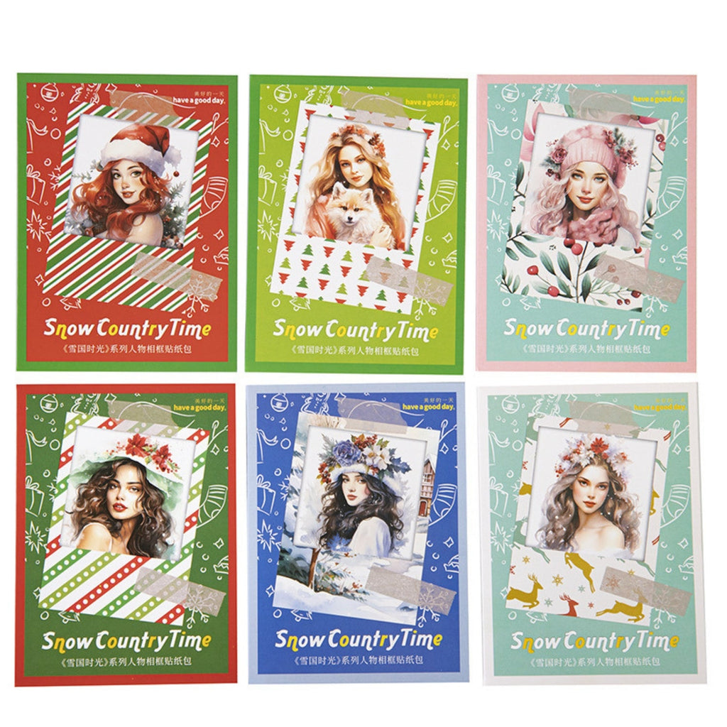 Snow Country Time Series Christmas Polaroid Character Sticker Pack