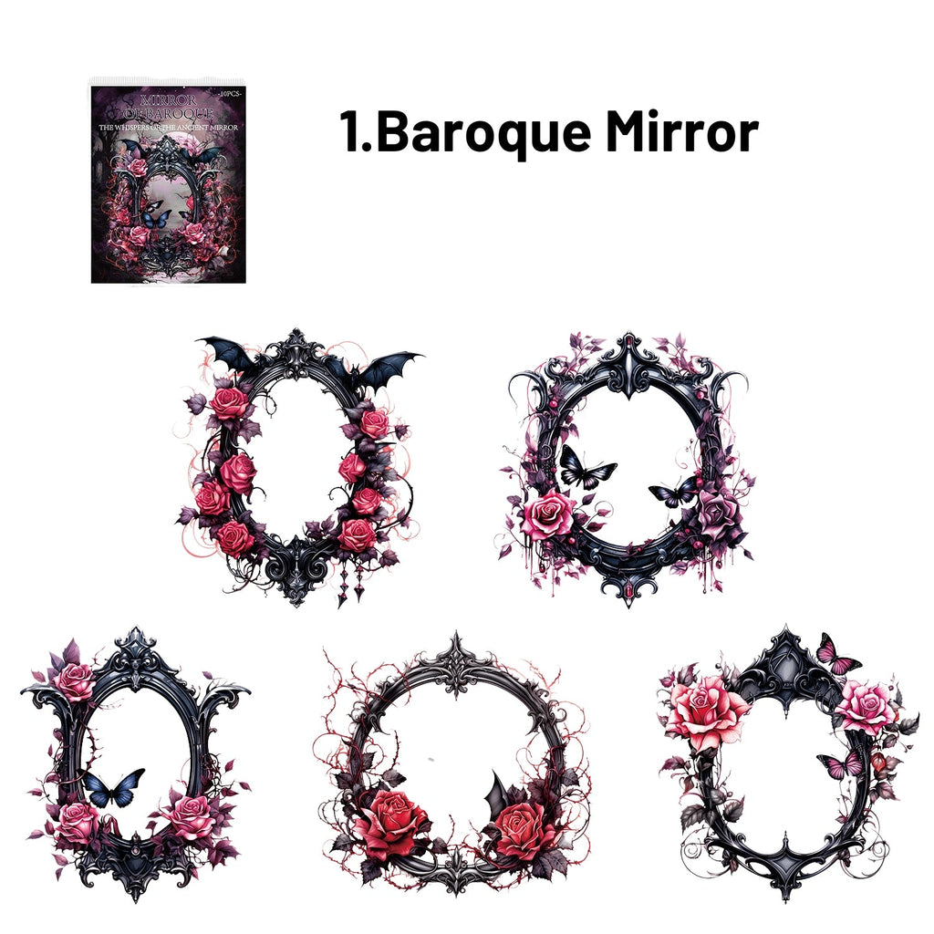 Whisper Of The Ancient Mirror Series Retro Dark Gorgeous Border Sticker Pack
