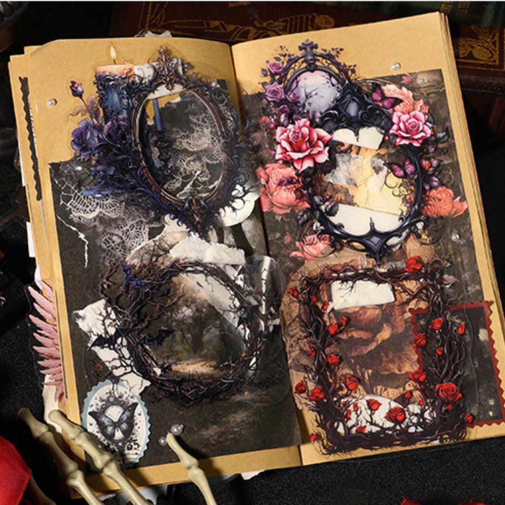 Whisper Of The Ancient Mirror Series Retro Dark Gorgeous Border Sticker Pack