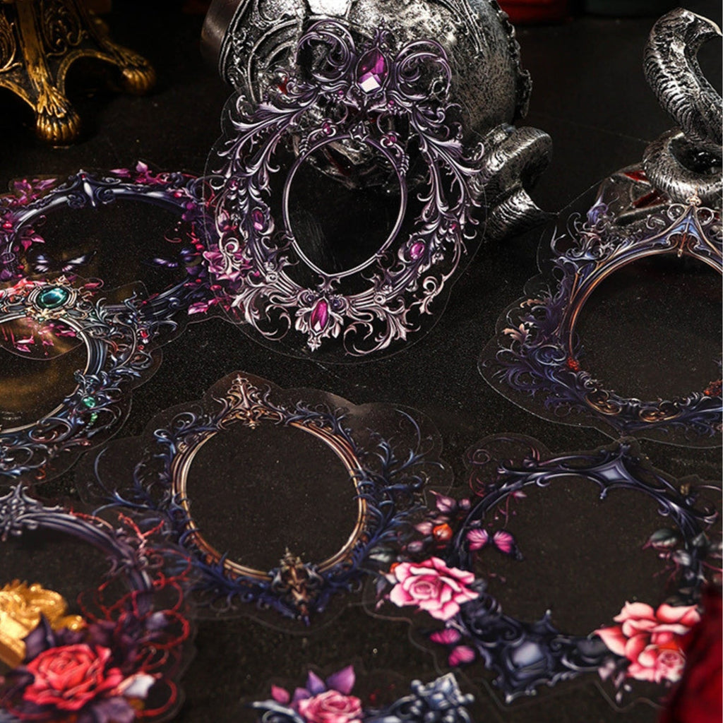 Whisper Of The Ancient Mirror Series Retro Dark Gorgeous Border Sticker Pack