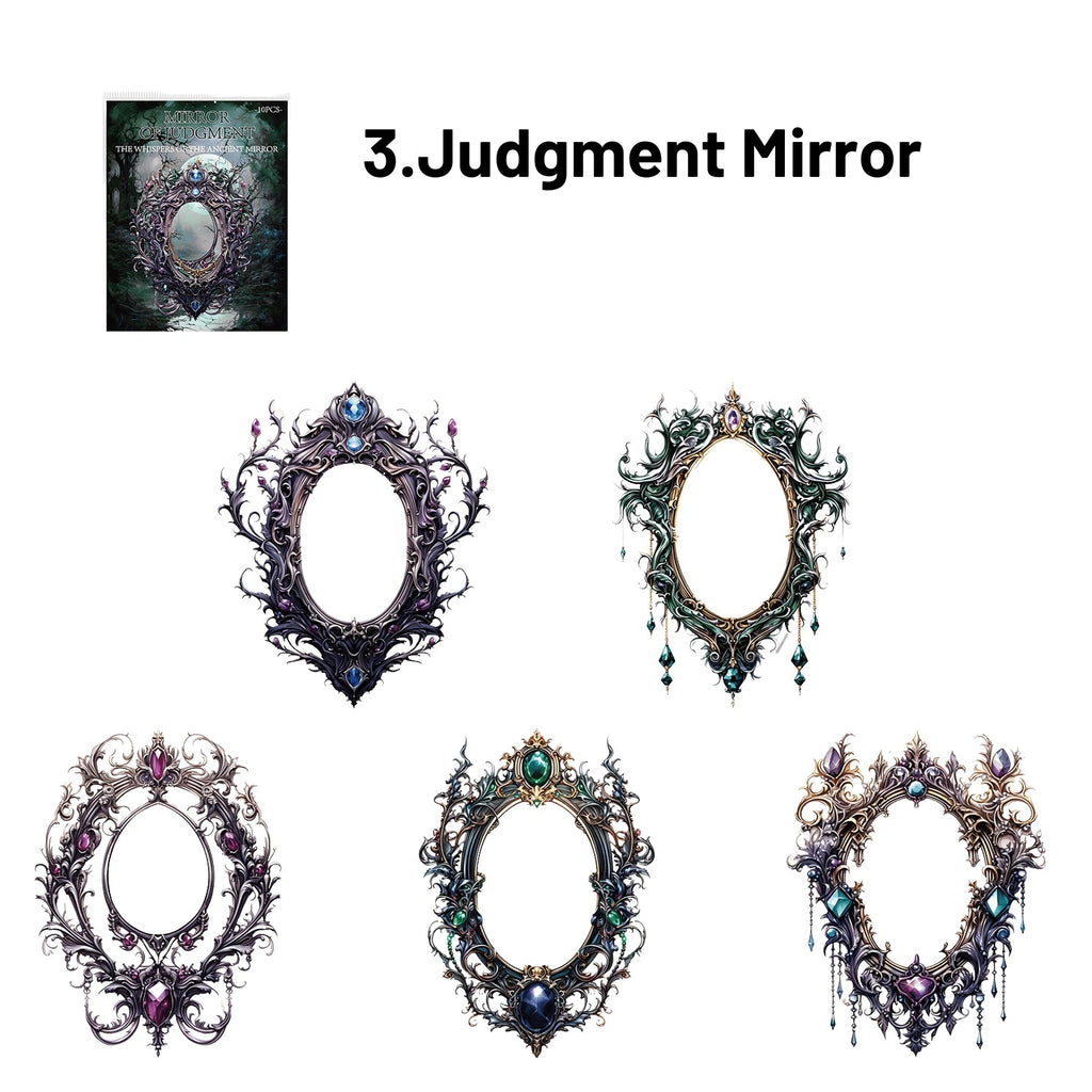 Whisper Of The Ancient Mirror Series Retro Dark Gorgeous Border Sticker Pack